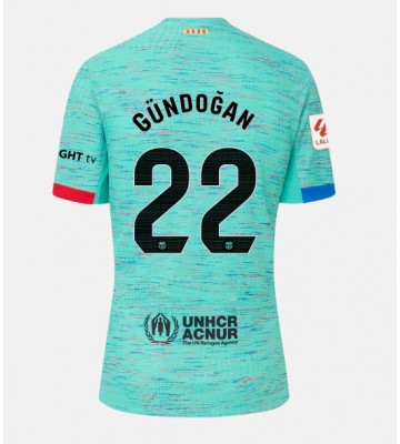 Barcelona Ilkay Gundogan #22 Tercera Equipación 2023-24 Manga Corta